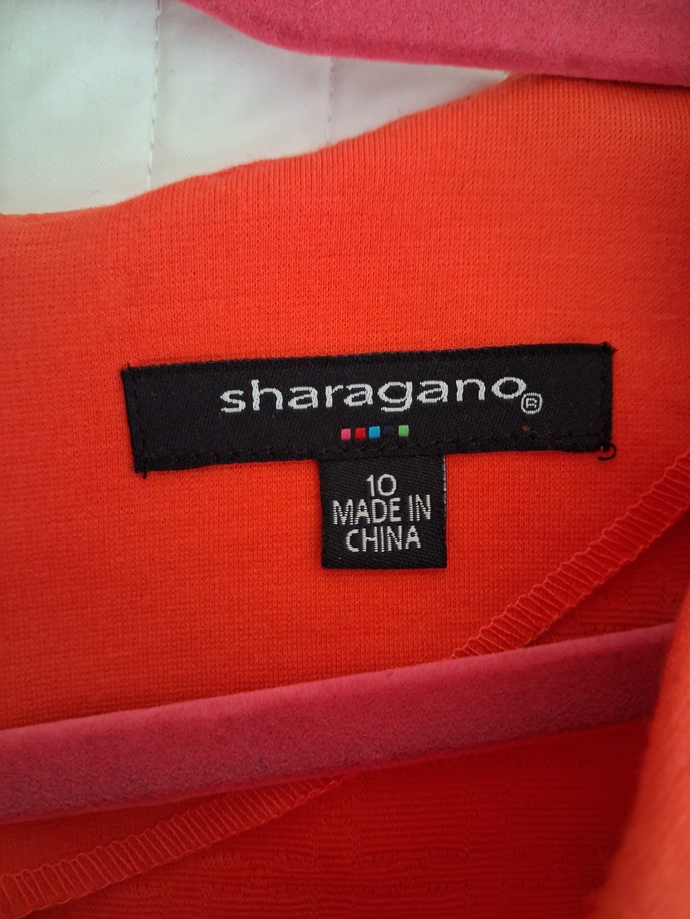 Sharagano Womens Orange Sexy Dress